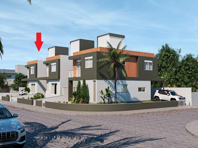 Foto do Casa - Casa de dois pavimentos, financiável, com 3 quartos, um deles suíte, a 450 metros da Praia dos Açores e com vista para o mar - Florianópolis/SC. | Costão Sul Imóveis