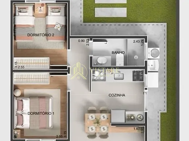 Casa com 160m² 2 quartos e 1 banheiro, à venda, no bairro Glebas Califórnia em Piracicaba