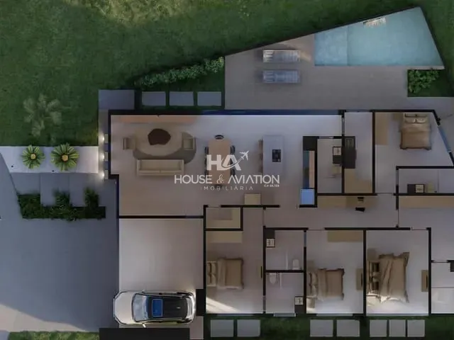 Casa com 429m² 4 quartos e 5 banheiros, à venda, no bairro Jardins Bolonha em Senador Canedo