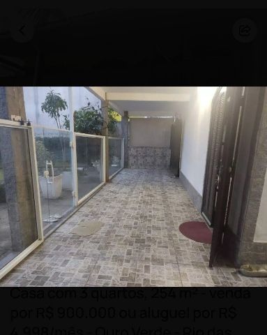 Casa com 450m² 3 quartos e 3 banheiros, à venda ou para alugar, no bairro Ouro Verde em Rio das Ostras