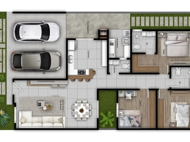 Casa com 200m² 3 quartos e 2 banheiros, à venda, no bairro Contorno em Ponta Grossa