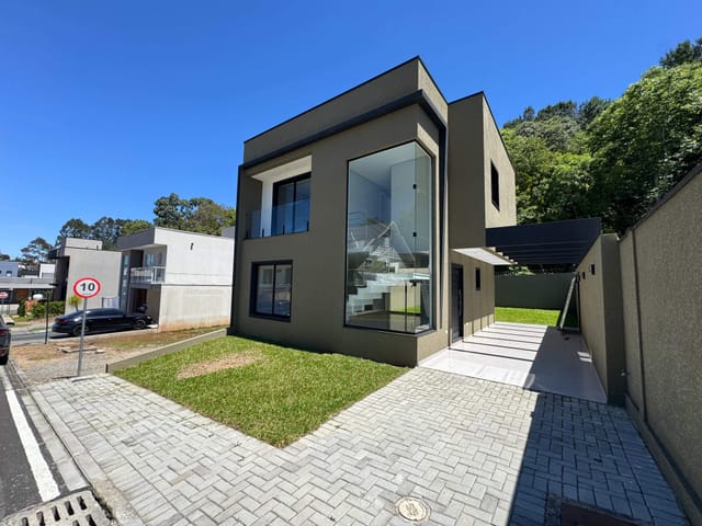 Foto do Casa - Sobrado / Casa alto padrão, em condomínio fechado, medindo 123 m² no Campo Pequeno em Colombo, PR | K9 Imóveis