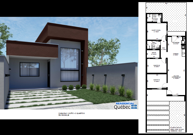 Casa, 3 quartos, 125 m² - Foto 1