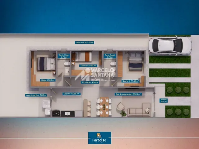 Casa com 164m² 3 quartos e 1 banheiro, à venda, no bairro Boa Vista em Vitória da Conquista