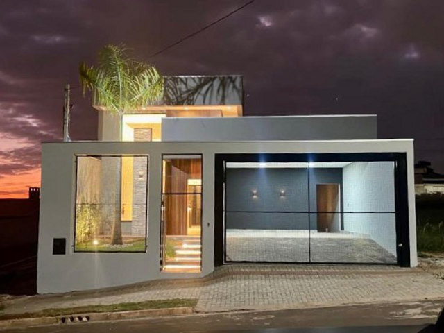 Foto do Casa - Casa nova, com três dormitórios  (sendo um suíte com closet)   e piscina, à venda, Jardim Tarobà, Londrina, PR | Grupo Mitral Imóveis