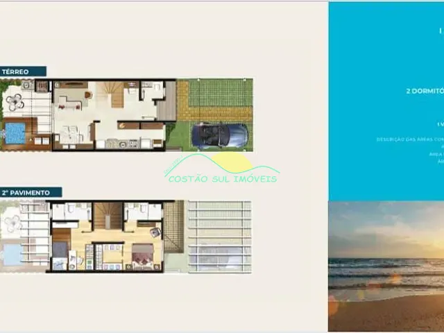 Casa 2 quartos e 3 banheiros, à venda, no bairro Morro das Pedras em Florianópolis