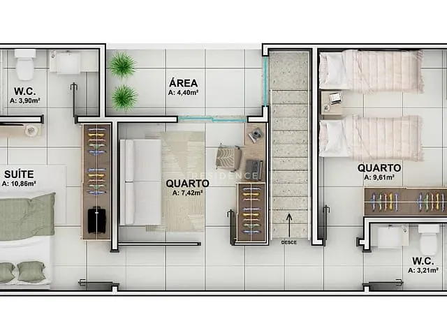 Casa 2 quartos e 2 banheiros, à venda, no bairro Santa Rosa em Barra Mansa