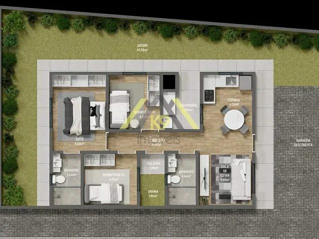 Casa com 234m² 3 quartos e 2 banheiros, à venda, no bairro Embu em Colombo