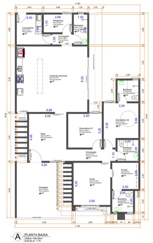 Casa com 302m² 3 quartos e 3 banheiros, à venda, no bairro Jardim Itália em Nova Mutum