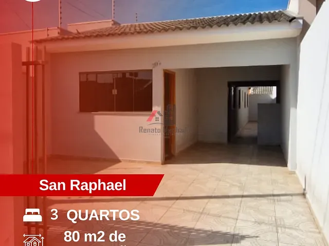 Casa com 126m² 3 quartos e 1 banheiro, à venda, no bairro Jardim San Raphael V em Arapongas