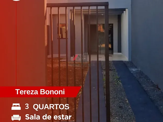 Casa com 125m² 3 quartos e 1 banheiro, à venda, no bairro Residencial Tereza Morciani Bononi em Arapongas