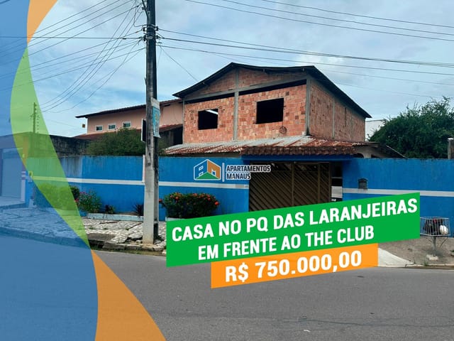 Casa 3 quartos e 2 banheiros, à venda, no bairro Flores em Manaus