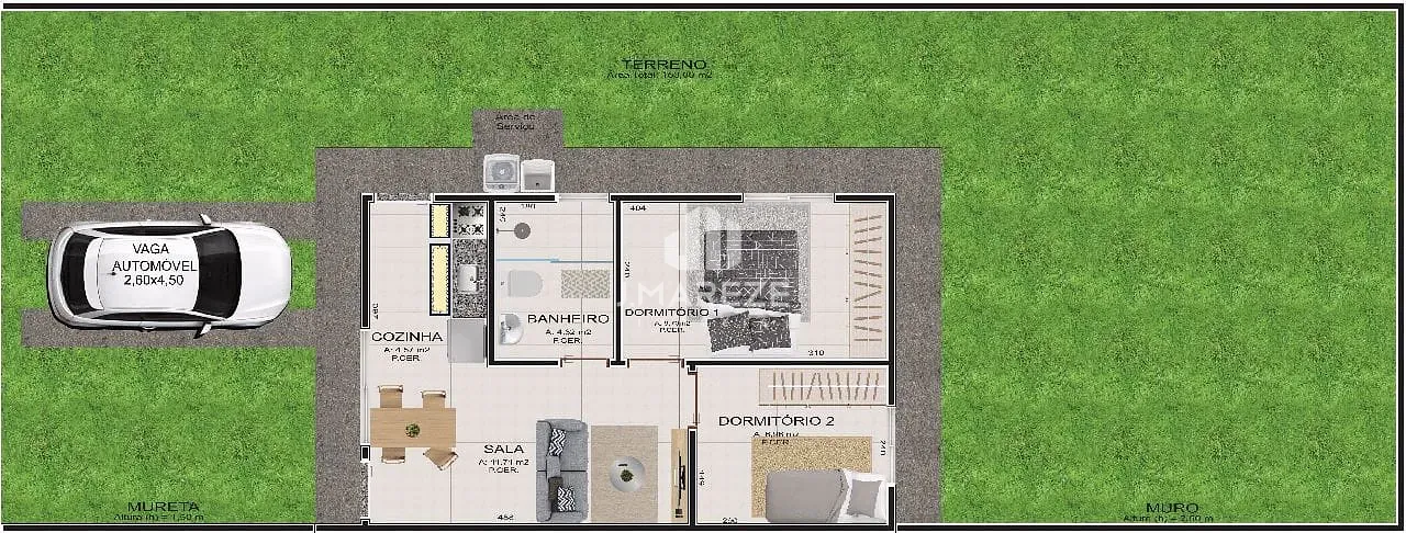 Casa, 2 quartos, 42 m² - Foto 11