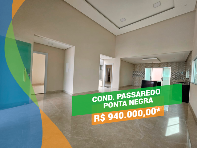 Casa com 275m² 3 quartos e 4 banheiros, à venda, no bairro Ponta Negra em Manaus