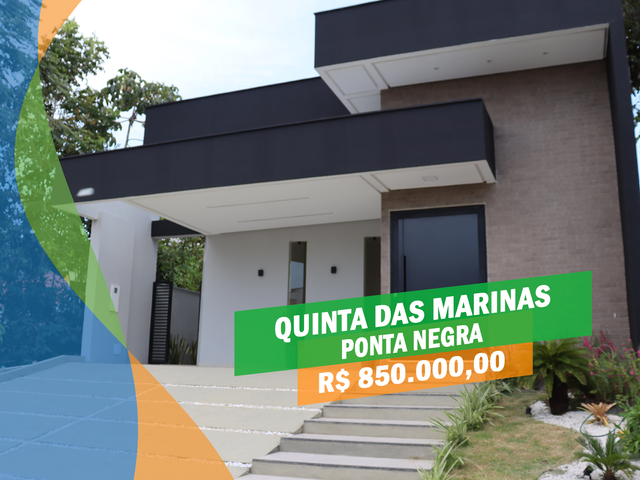 Casa com 300m² 4 quartos e 5 banheiros, à venda, no bairro Ponta Negra em Manaus