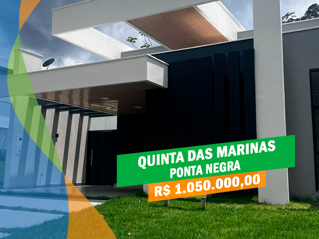Casa com 250m² 3 quartos e 4 banheiros, à venda, no bairro Ponta Negra em Manaus