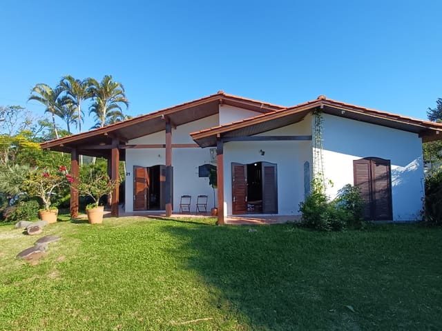 Foto do Casa - Casa plana em condomínio fechado com dois quartos, financiável, no Balneário de São Miguel (Guaporanga) - Biguaçu/SC | Costão Sul Imóveis