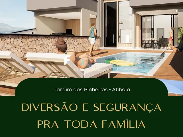 Casa 3 quartos e 4 banheiros, à venda, no bairro Jardim dos Pinheiros em Atibaia