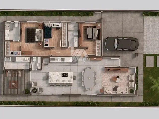 Casa com 154m² 3 quartos e 3 banheiros, à venda, no bairro Jardim Carvalho em Ponta Grossa
