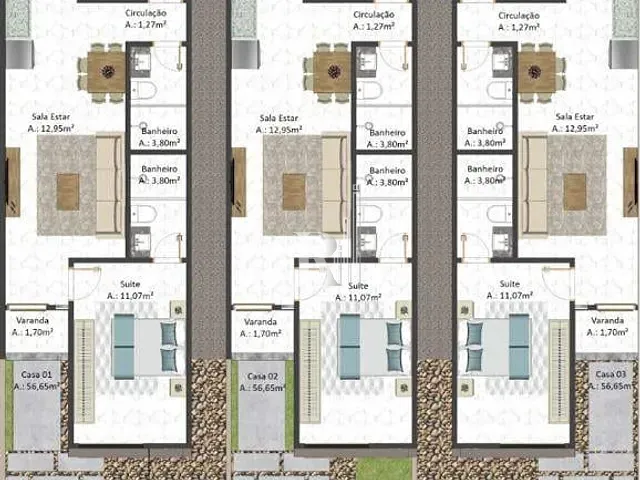 Casa 2 quartos e 2 banheiros, à venda, no bairro Joaia em Tijucas