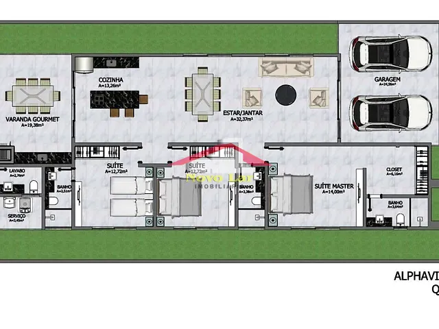 Casa 3 quartos e 4 banheiros, à venda, no bairro Cidade Alpha em Eusébio