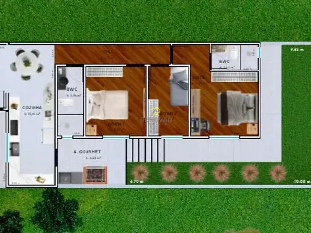 Casa com 210m² 3 quartos e 2 banheiros, à venda, no bairro Alto Cascavel em Guarapuava
