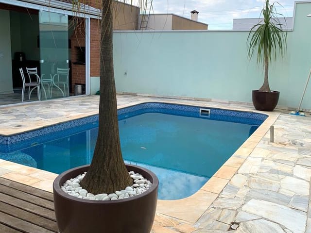 Foto do Casa - Casa com 3 dormitórios, piscina, espaço gourmet, à venda, 180 m² - Condomínio Terras do Fontanário - Paulínia/SP | Hermes Imóveis