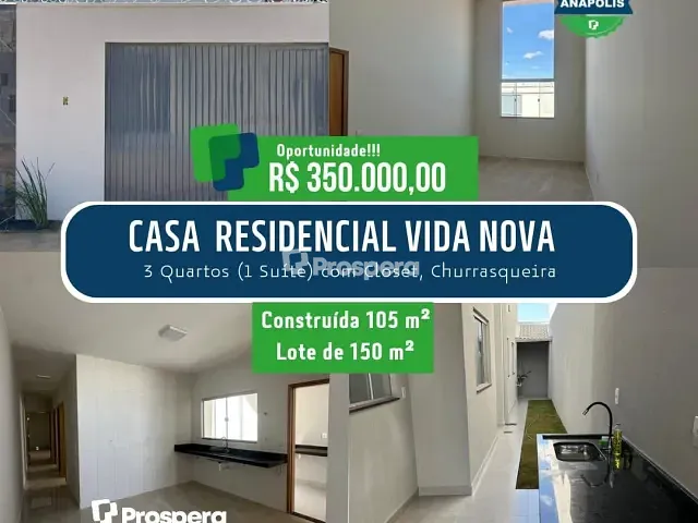 Casa 2 quartos e 1 banheiro, à venda, no bairro Centro em Anápolis