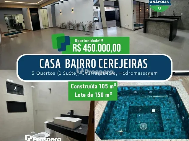 Casa 2 quartos e 1 banheiro, à venda, no bairro Centro em Anápolis