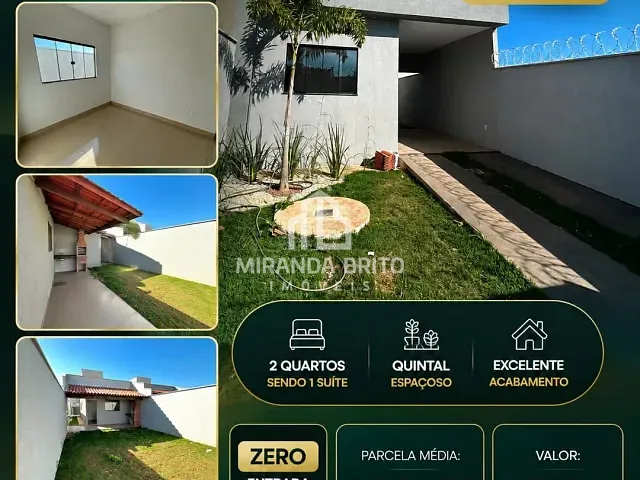 Casa 2 quartos e 2 banheiros, à venda, no bairro Jardim Dom Bosco em Aparecida de Goiânia