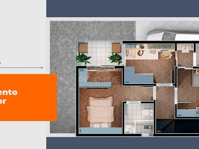 Casa 3 quartos e 1 banheiro, à venda, no bairro Jardim Bandeirantes em Poços de Caldas