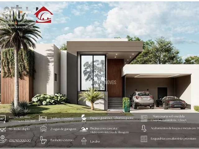 Casa com 370m² 3 quartos e 5 banheiros, à venda, no bairro Primor das Torres em Cuiabá