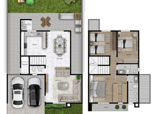 Casa com 200m² 3 quartos e 3 banheiros, à venda, no bairro Jardim Carvalho em Ponta Grossa