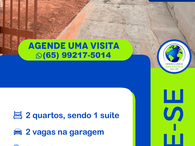 Casa com 180m² 2 quartos e 2 banheiros, à venda, no bairro Canelas em Várzea Grande
