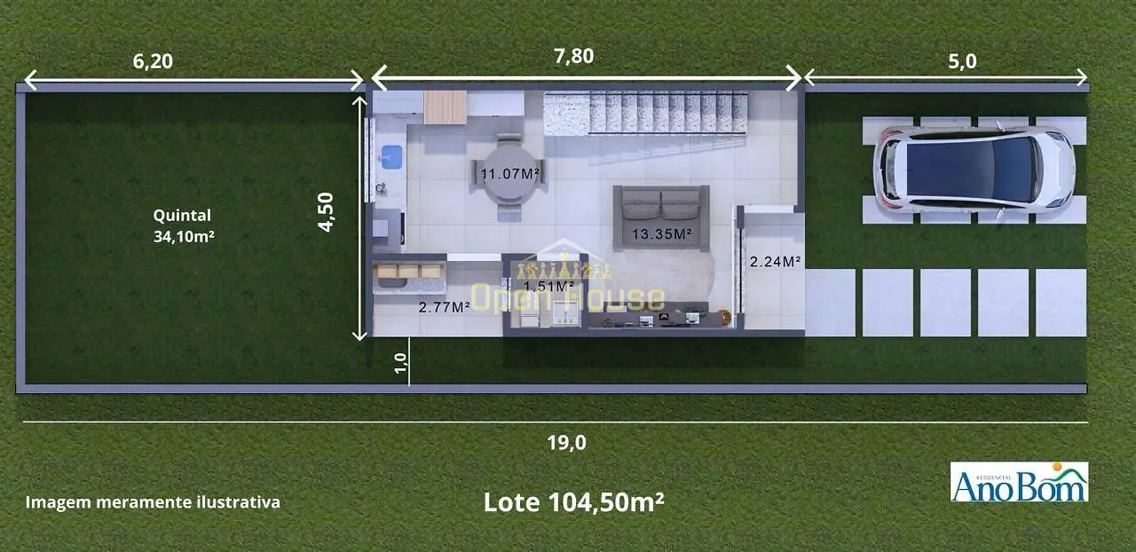 Casa, 2 quartos, 70 m² - Foto 14