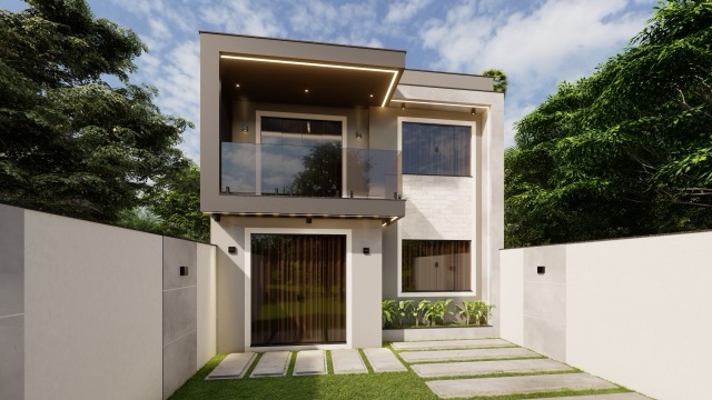 Casa com 100m² 3 quartos e 3 banheiros, à venda, no bairro Costazul em Rio das Ostras