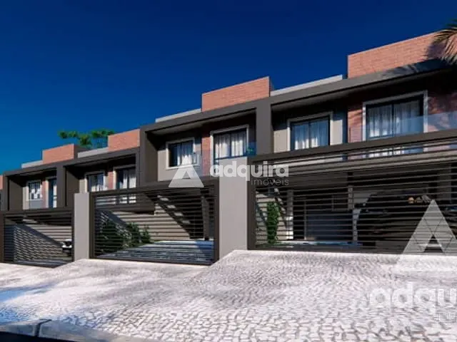 Sobrado com 113m² 3 quartos e 3 banheiros, à venda, no bairro Jardim Carvalho em Ponta Grossa