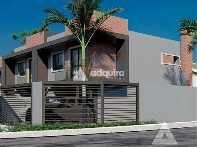 Sobrado com 113m² 3 quartos e 3 banheiros, à venda, no bairro Jardim Carvalho em Ponta Grossa