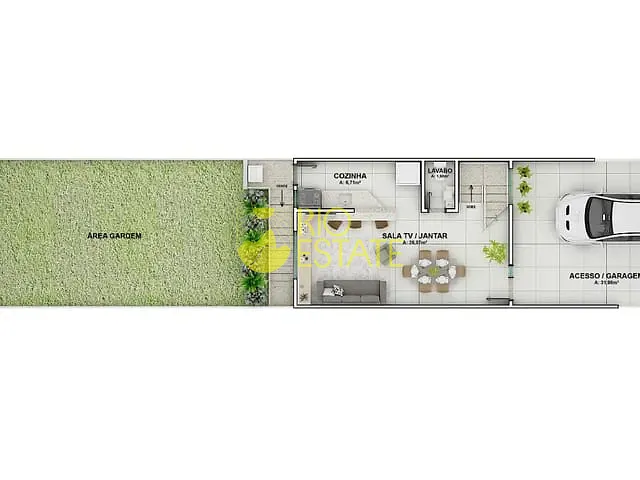 Casa com 110m² 3 quartos e 3 banheiros, à venda, no bairro Santa Rosa em Barra Mansa