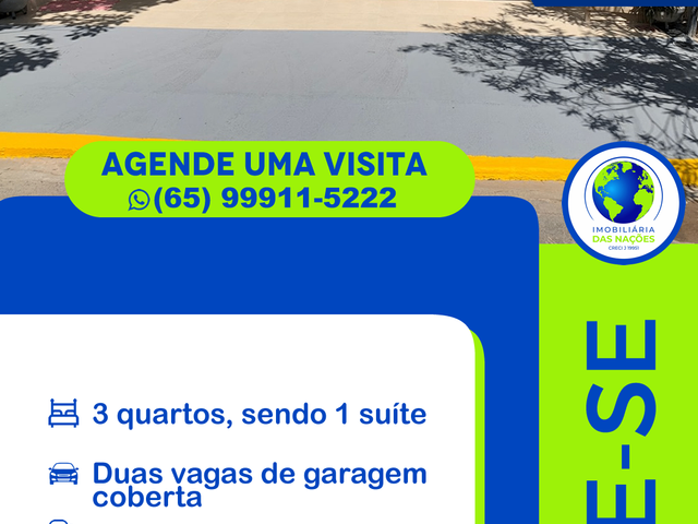 Casa com 126m² 3 quartos e 2 banheiros, à venda, no bairro Parque Residencial das Nações Indígenas em Cuiabá