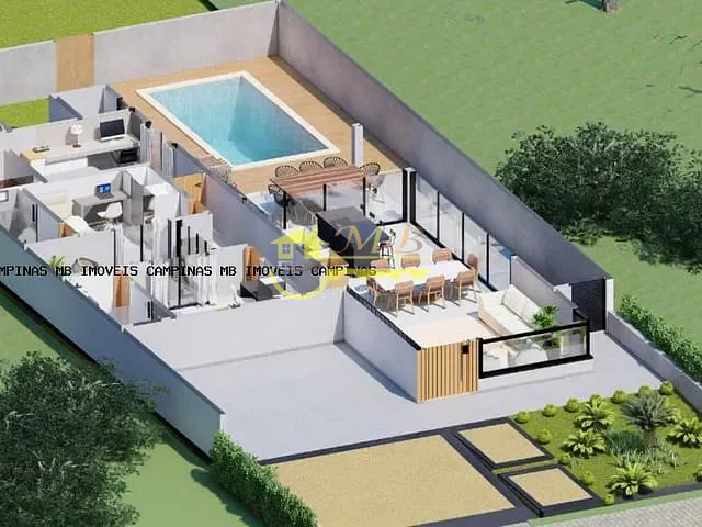 Casa com 300m² 3 quartos e 3 banheiros, à venda, no bairro Jardim Pari em Paulínia
