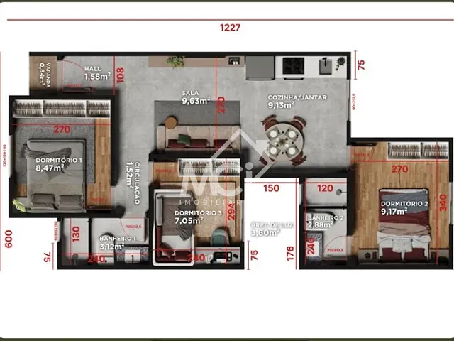 Casa 3 quartos e 1 banheiro, à venda, no bairro Centro em Pelotas