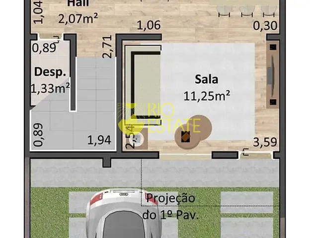 Casa com 82m² 2 quartos e 3 banheiros, à venda, no bairro Belmonte em Volta Redonda