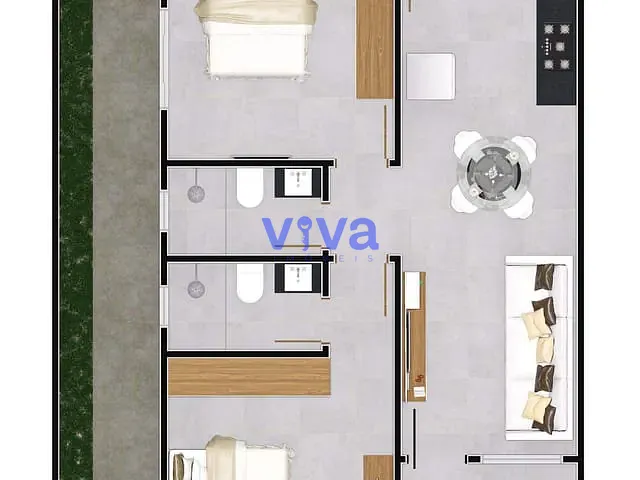 Casa com 86m² 2 quartos e 2 banheiros, à venda, no bairro Bosque Sereno Residencial em Senador Canedo