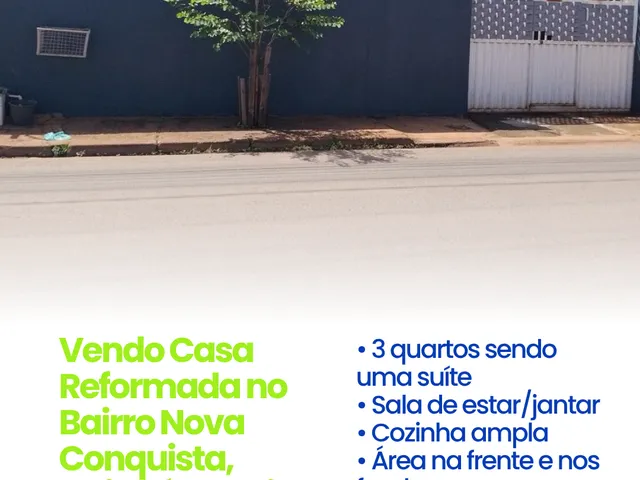 Casa com 200m² 3 quartos e 1 banheiro, à venda, no bairro Nova Conquista em Cuiabá