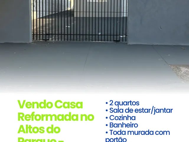Casa com 200m² 2 quartos e 1 banheiro, à venda, no bairro Residencial Altos do Parque I em Cuiabá
