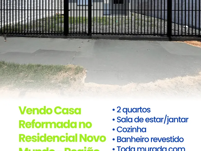 Casa com 200m² 2 quartos e 1 banheiro, à venda, no bairro Novo Mundo em Várzea Grande