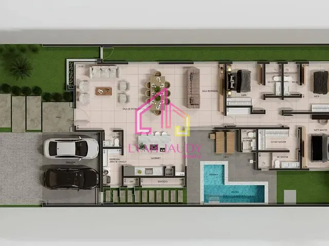 Casa com 430m² 3 quartos e 3 banheiros, à venda, no bairro Parque Amperco em Cuiabá