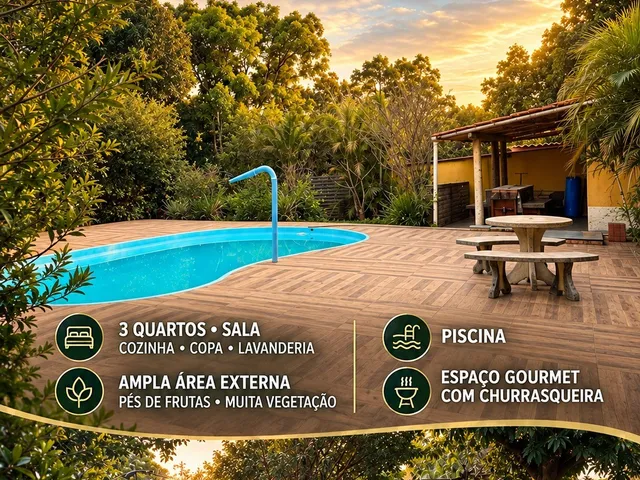 Casa 3 quartos e 1 banheiro, à venda, no bairro Córrego Frio em Santa Luzia