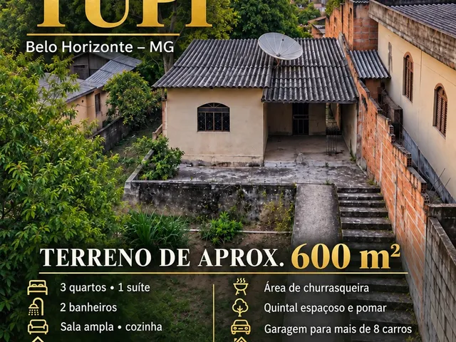 Casa 3 quartos e 1 banheiro, à venda, no bairro Tupi B em Belo Horizonte